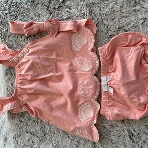 C.C Kids Matching Set in Pink with White Accents